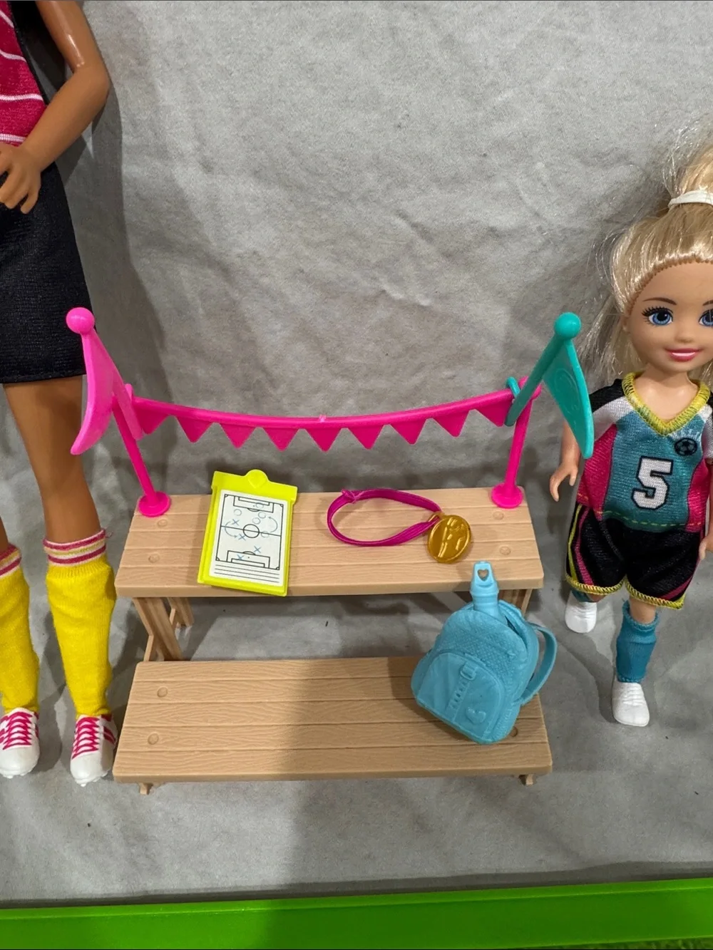 Barbie Chelsea Soccer Playset with additional soccer Barbie doll